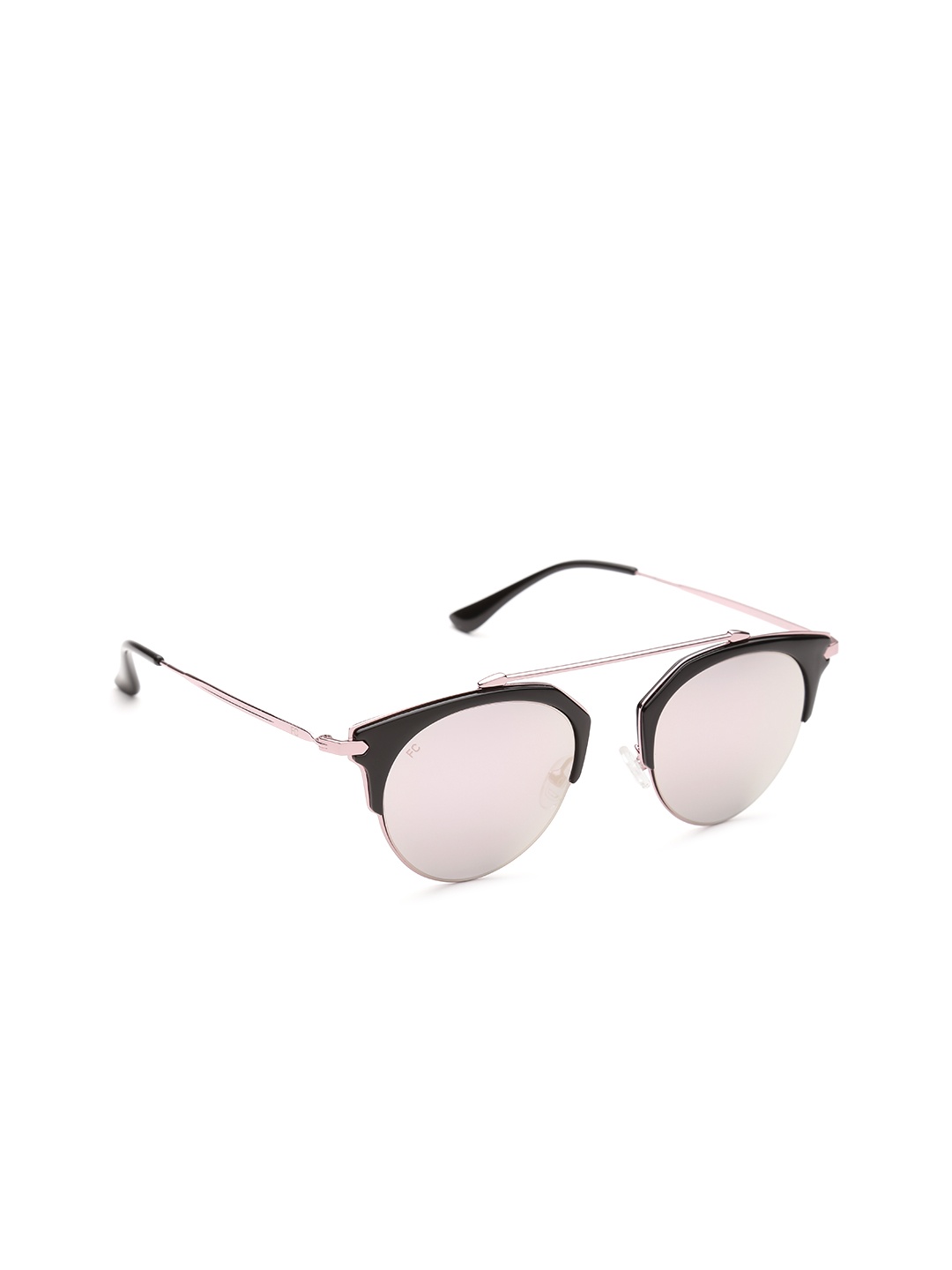 

French Connection Men Mirrored Browline Sunglasses FC 7377 C2 S, Pink