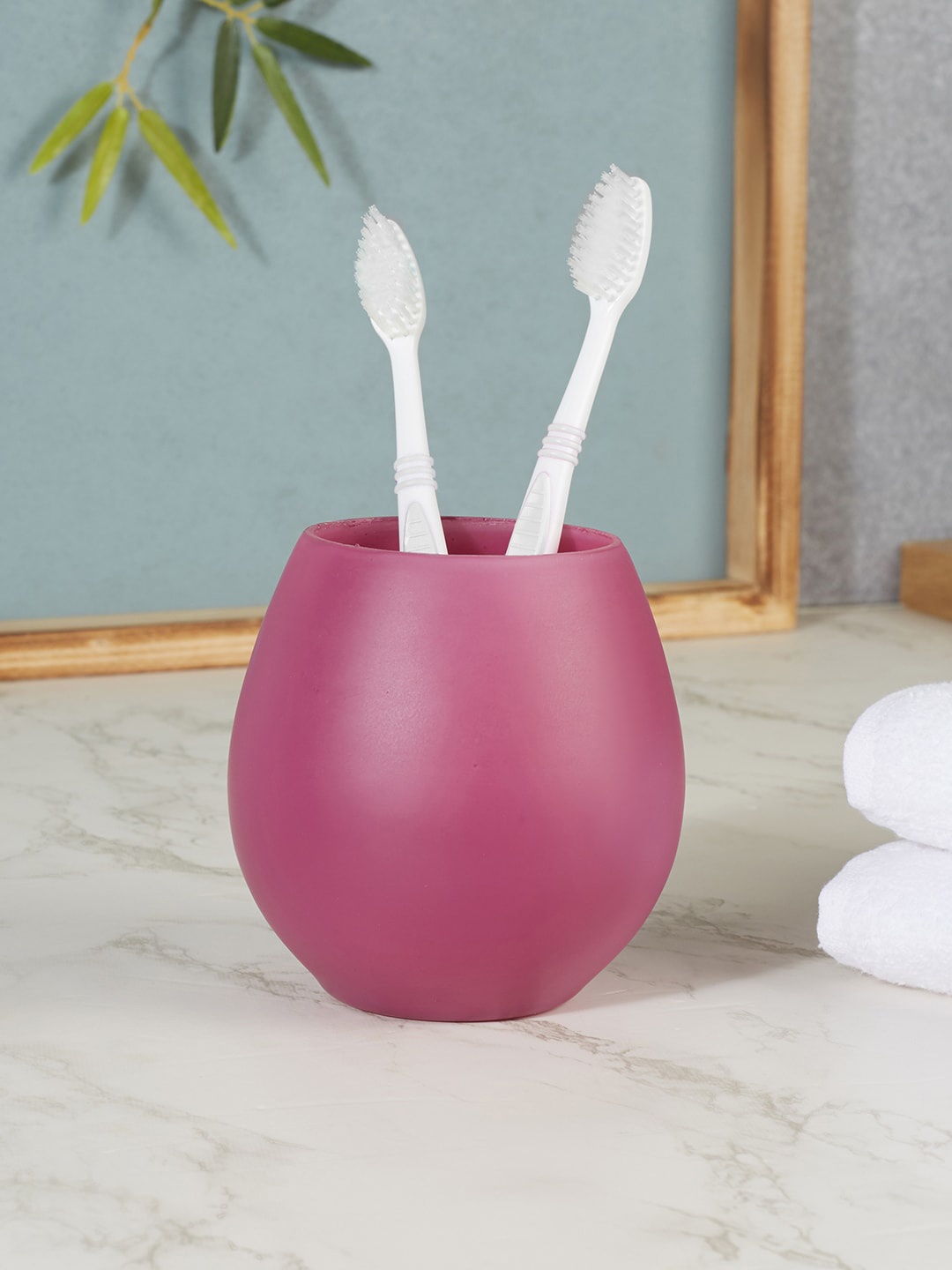 

HomeTown Solid Glass Bathroom Accessories, Purple