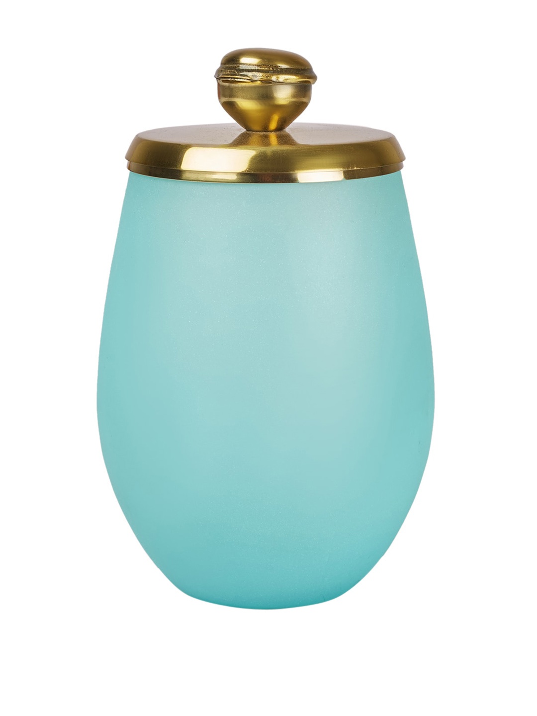 

HomeTown Solid Glass Tooth Brush Holder, Turquoise blue