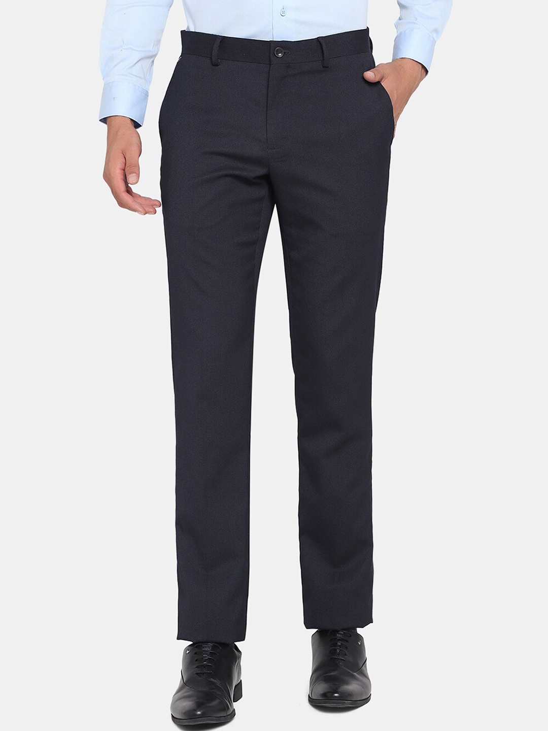 

Blackberrys Men Charcoal Slim Fit Trousers