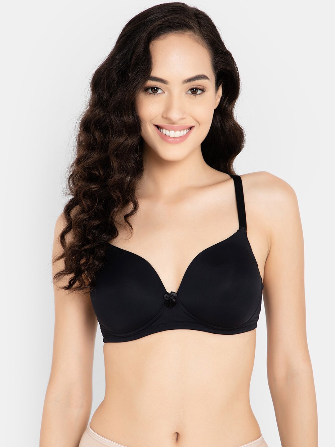 

Clovia Women Lightly Padded T-shirt Bra, Black
