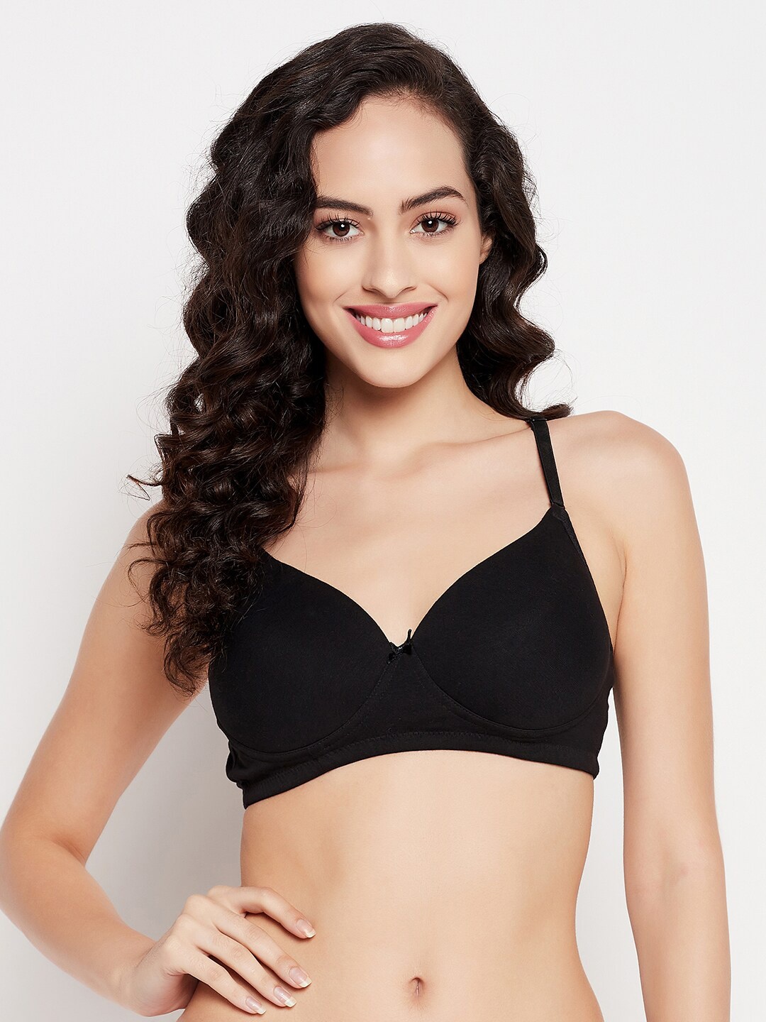 

Clovia Women Lightly Padded T-shirt Bra, Black