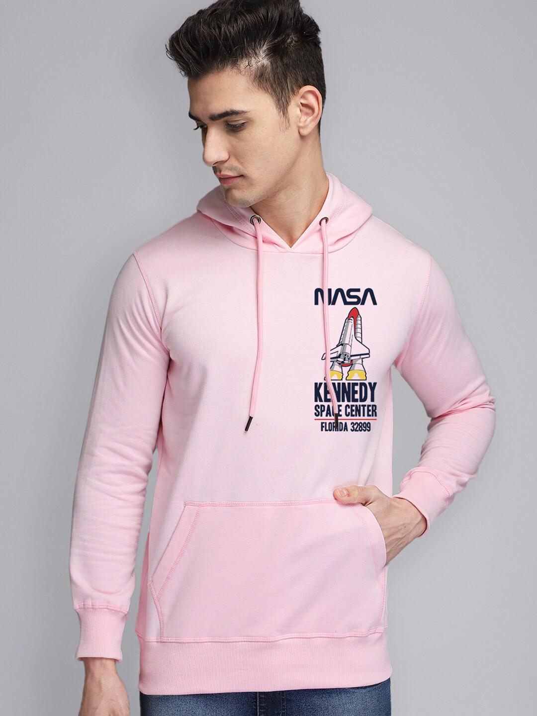 

Free Authority Men Nasa Printed Sweatshirts, Peach