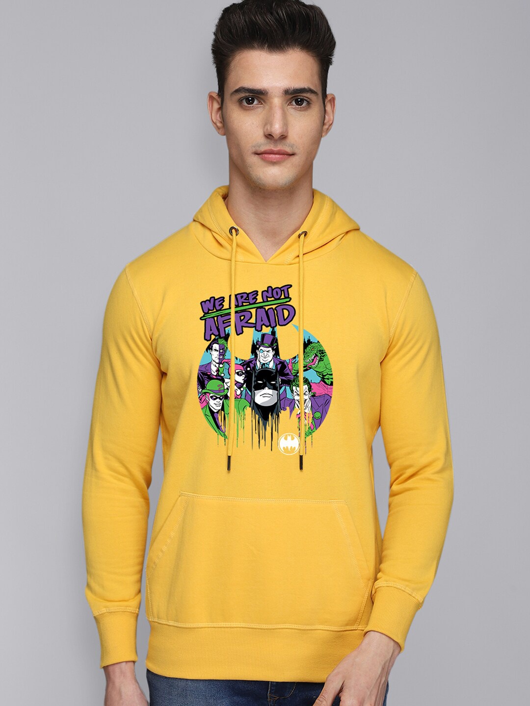 

Free Authority Men Batman PrintedSweatshirts, Yellow