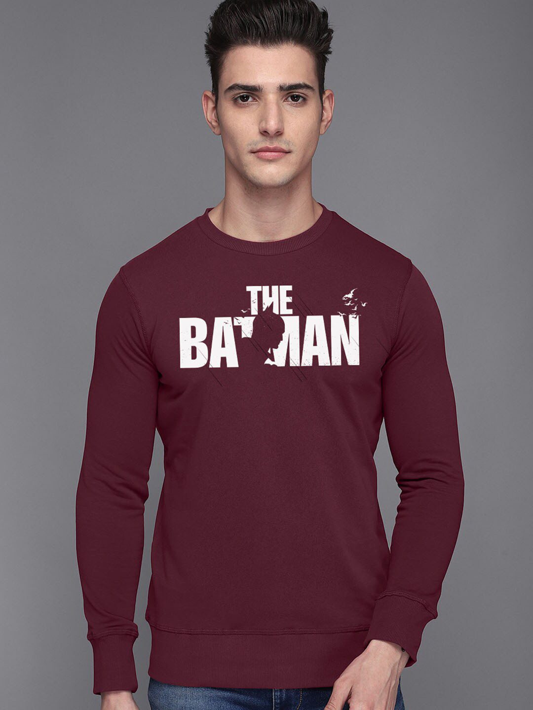 

Free Authority Batman Printed Sweatshirt For Men, Red