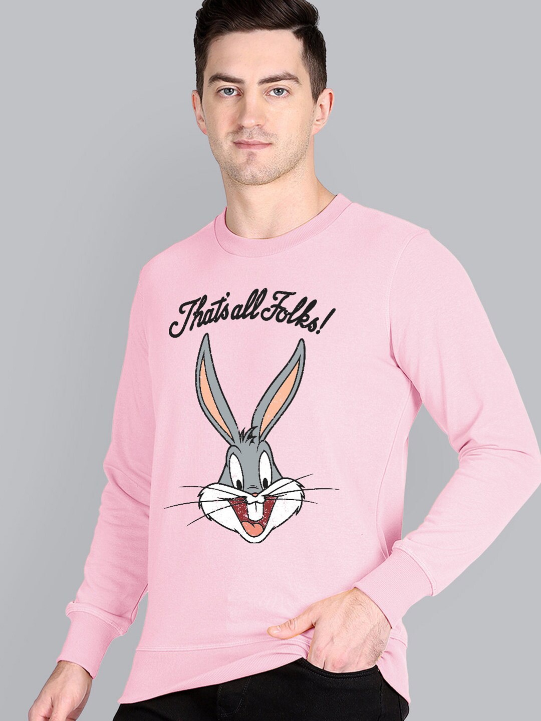 

Free Authority Men Looney Tunes Printed Sweatshirts, Peach