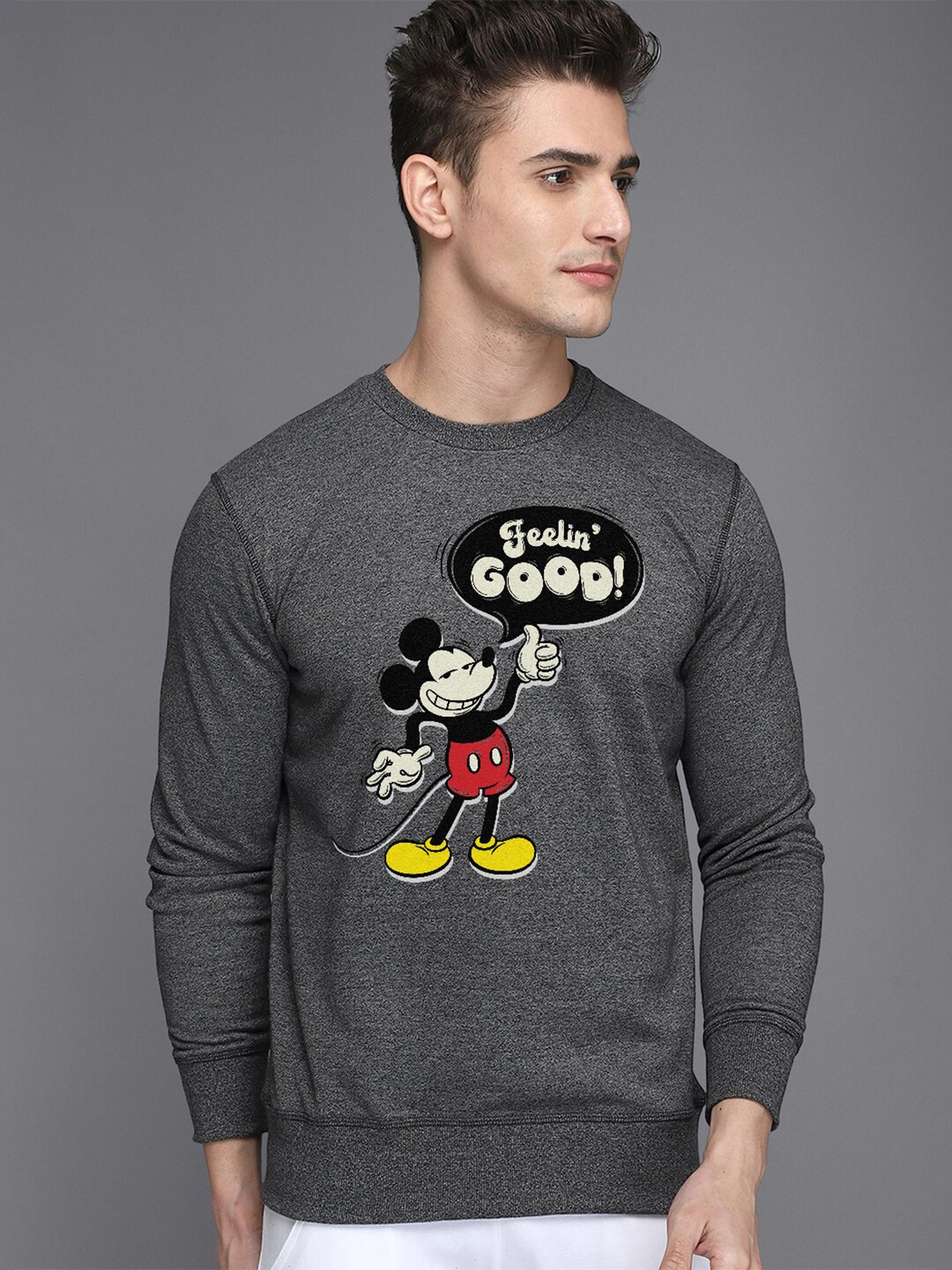 

Free Authority Men Mickey & Friends Printed Sweatshirt, Black