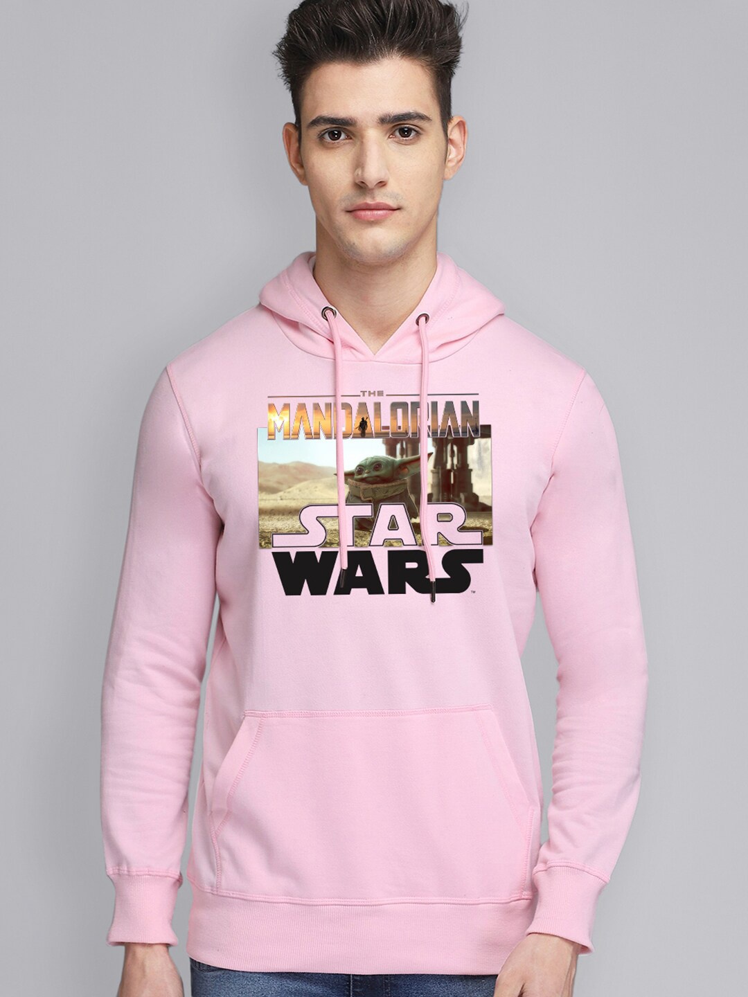 

Free Authority Men The Mandalorian Printed Hooded Sweatshirt, Peach
