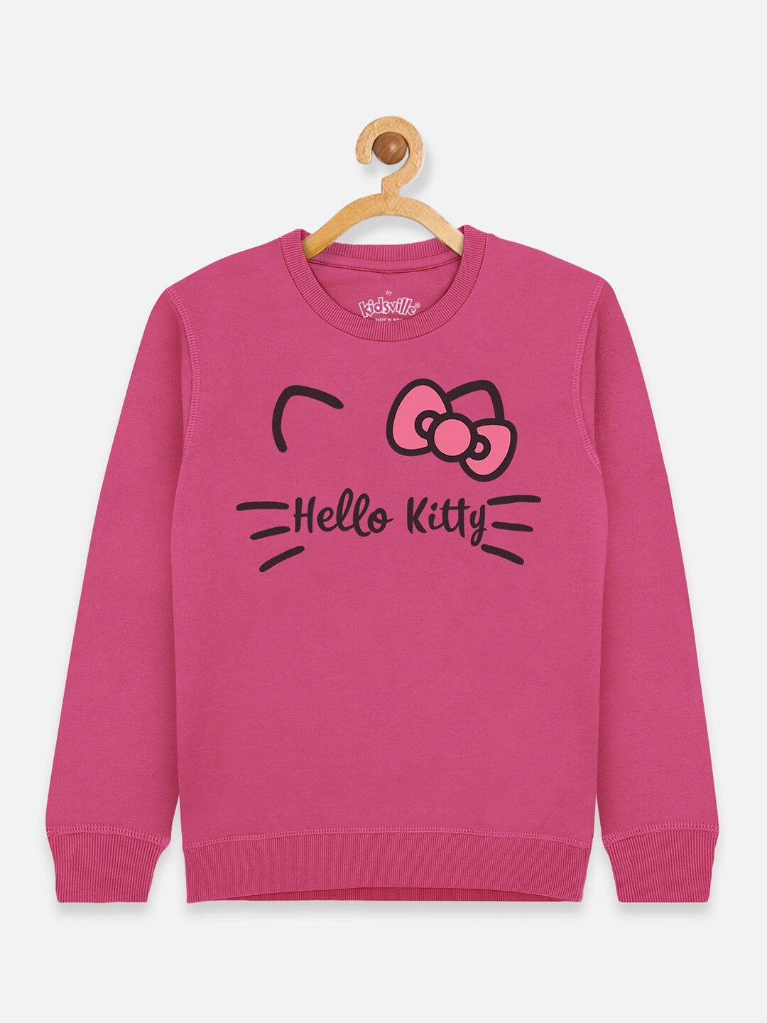 

Kids Ville Girls Hello Kitty Printed Sweatshirt, Pink