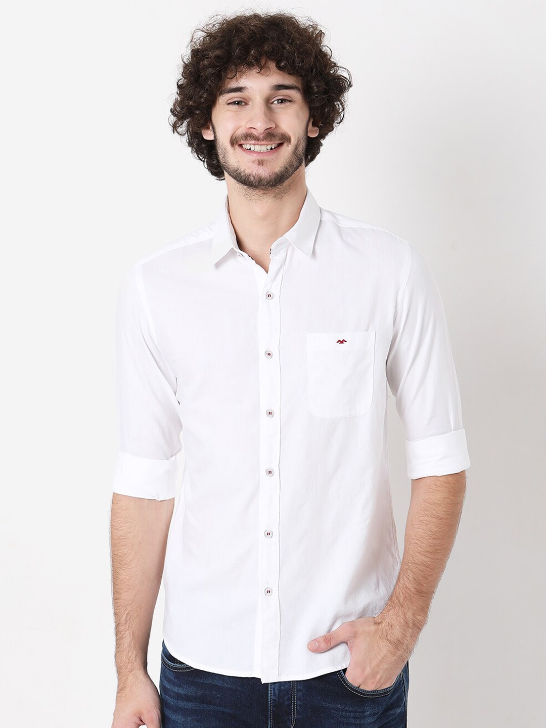 

Mufti Men Solid Classic Slim Fit Casual Shirt, White