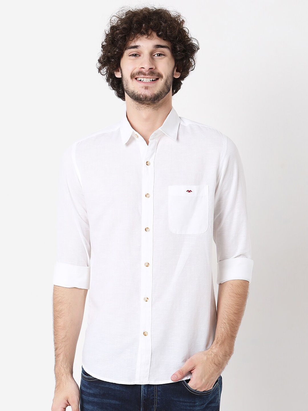 

Mufti Men Classic Slim Fit Casual Shirt, White