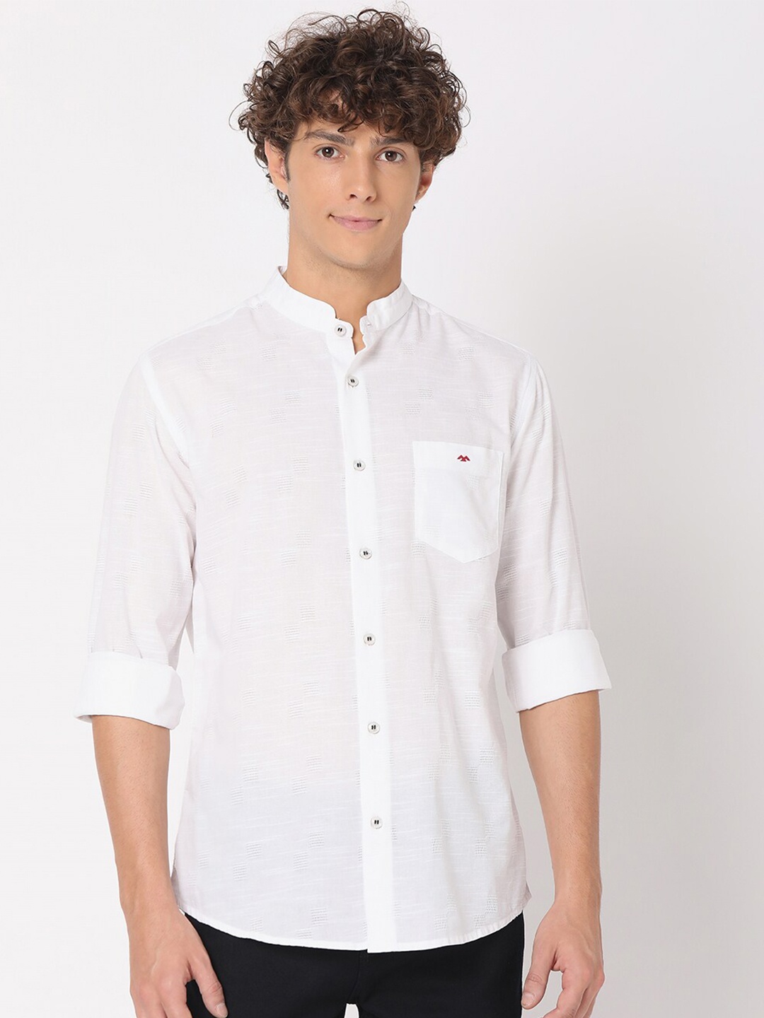 

Mufti Men White Classic Slim Fit Casual Shirt