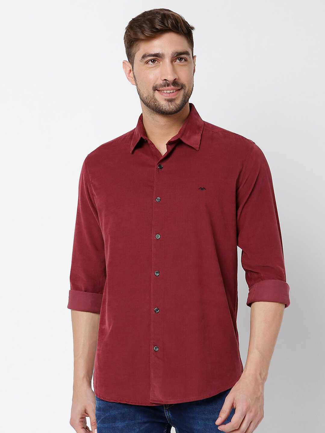 

Mufti Men Maroon Classic Slim Fit Casual Shirt
