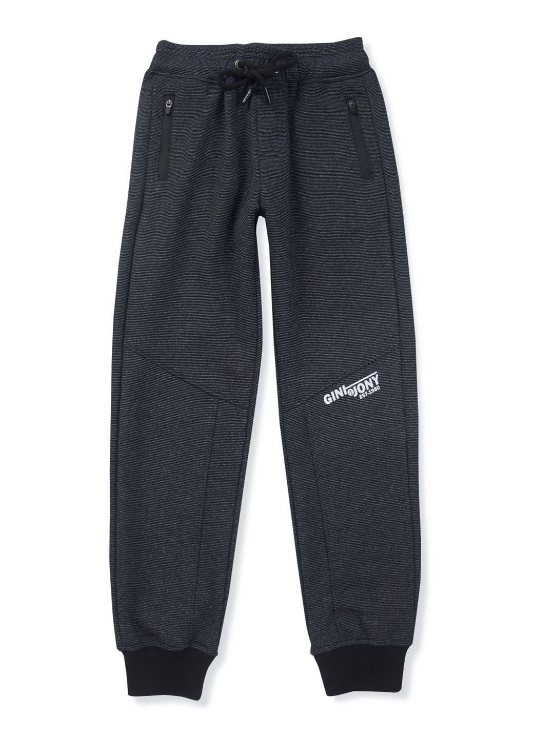 

Gini and Jony Boys Solid Cotton Joggers, Grey