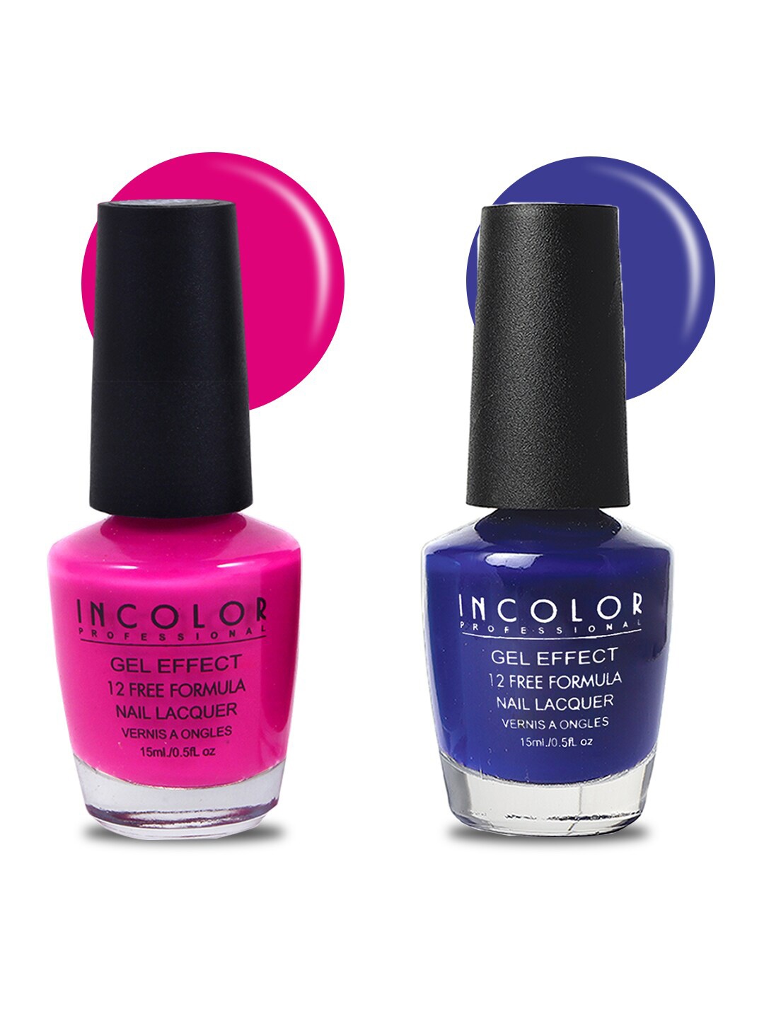 INCOLOR Set Of 2 Gel Effect Matte Nail Polish, Multi