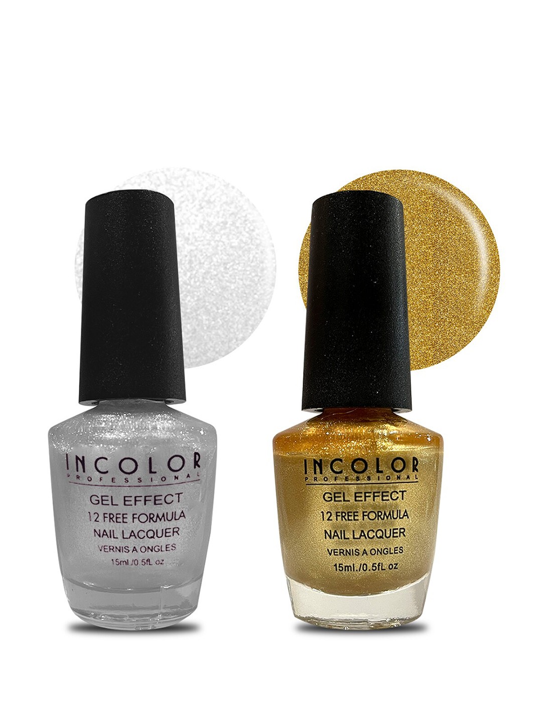 

INCOLOR Set Of 2 Gel Effect Matte Nail Paint, Grey