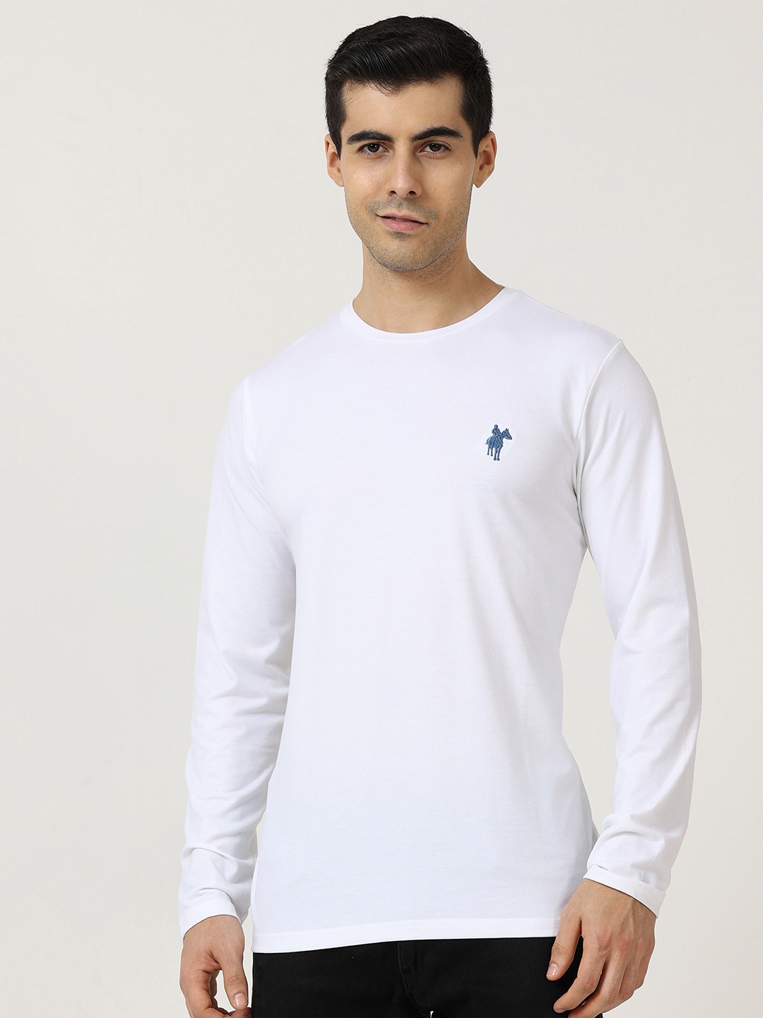 

Masculino Latino Plus Men Solid T-shirt, White