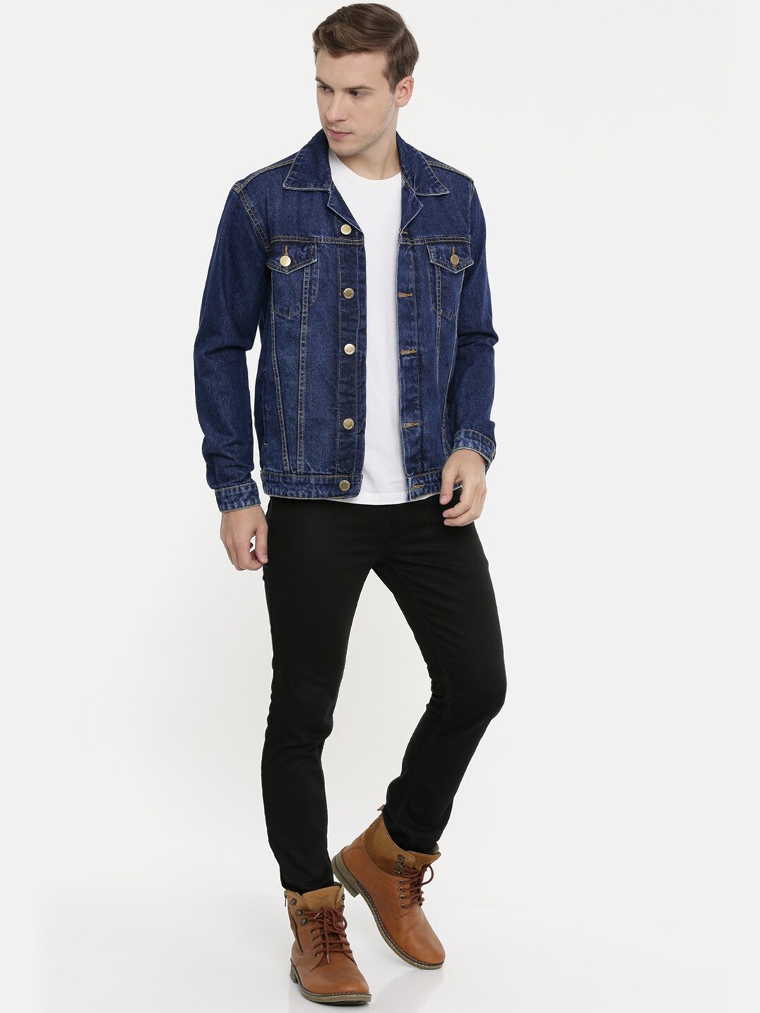 

CINOCCI Men Denim Jacket, Blue