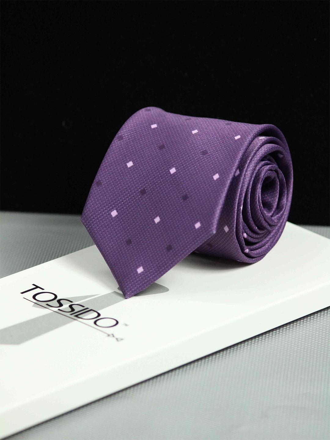 

Tossido Men Purple & Pink Printed Broad Tie