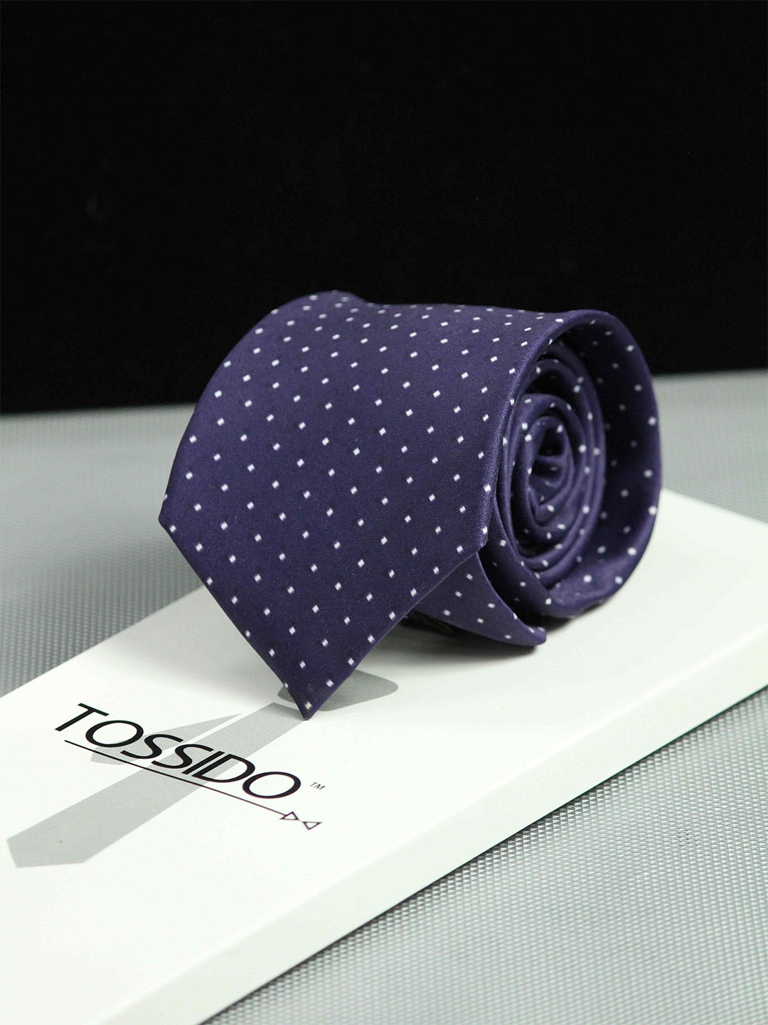 

Tossido Men Printed Broad Tie, Purple