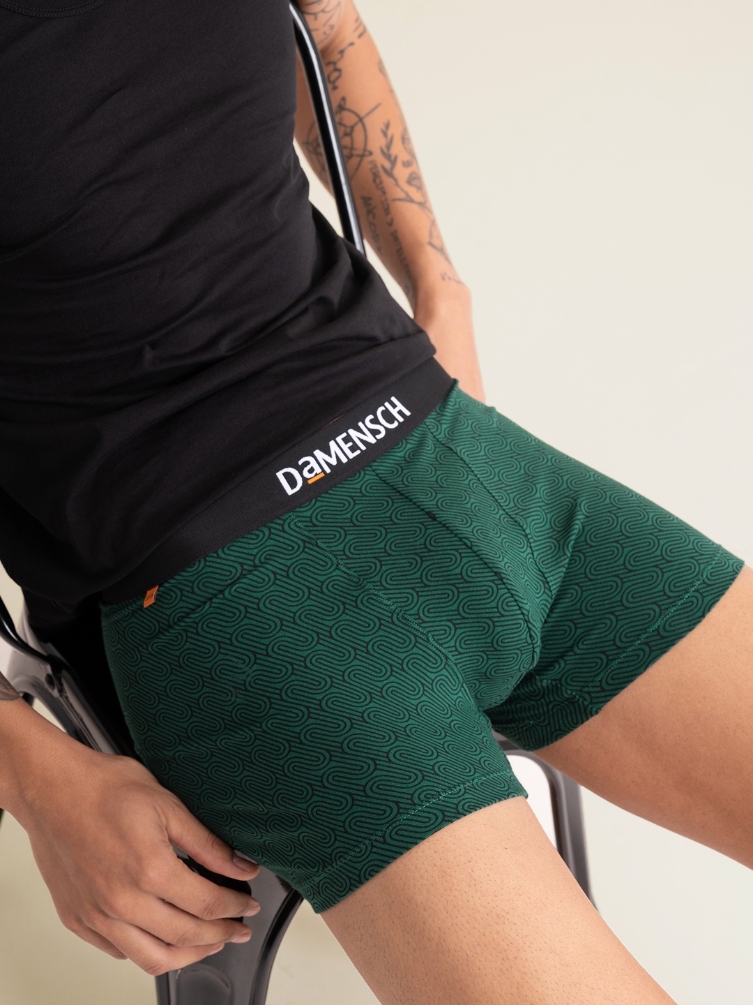 

DAMENSCH Men Deo-Cotton Anti-Bacterial Moisture-Free Trunks, Green