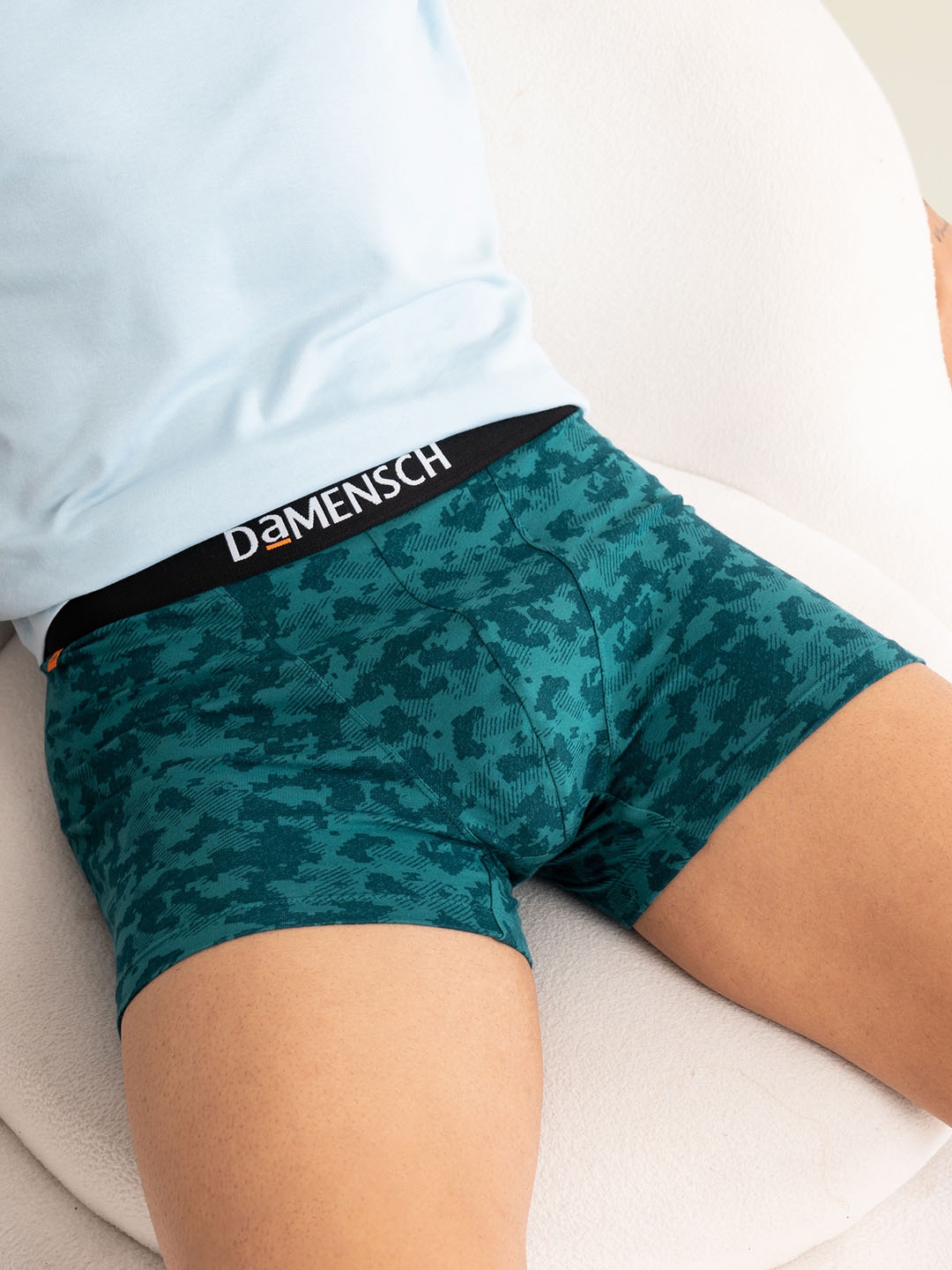 

DAMENSCH Men Deo-Cotton Anti-Bacterial Moisture-Free Trunks, Blue