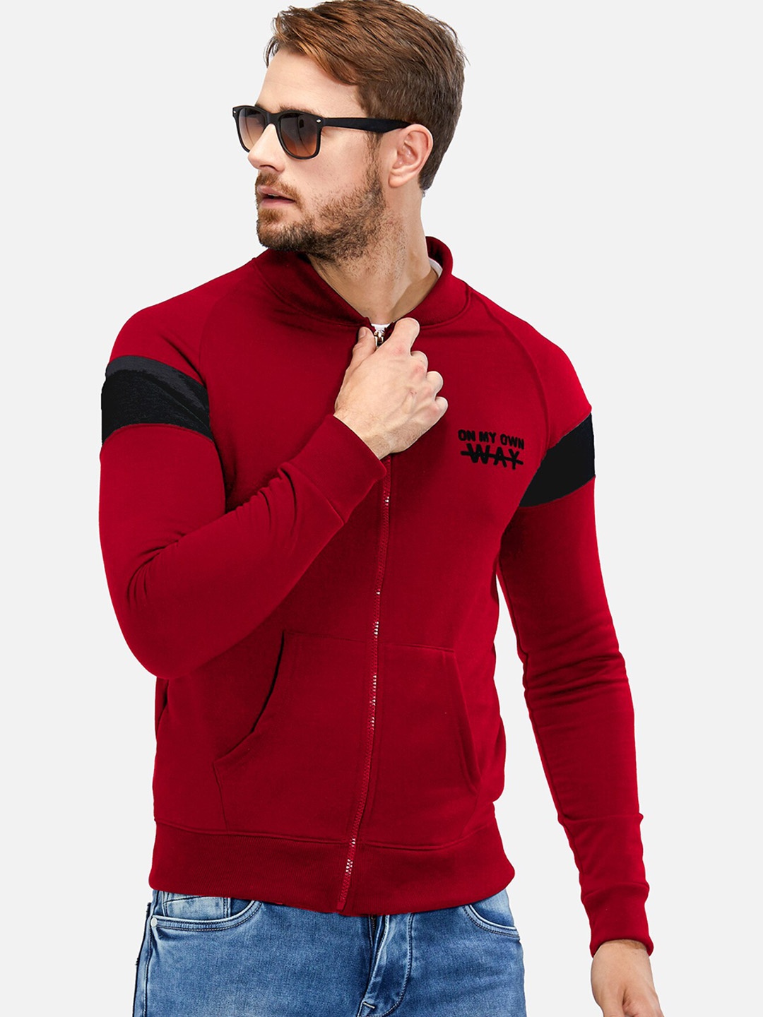 

Maniac Men Open Front Jacket, Red