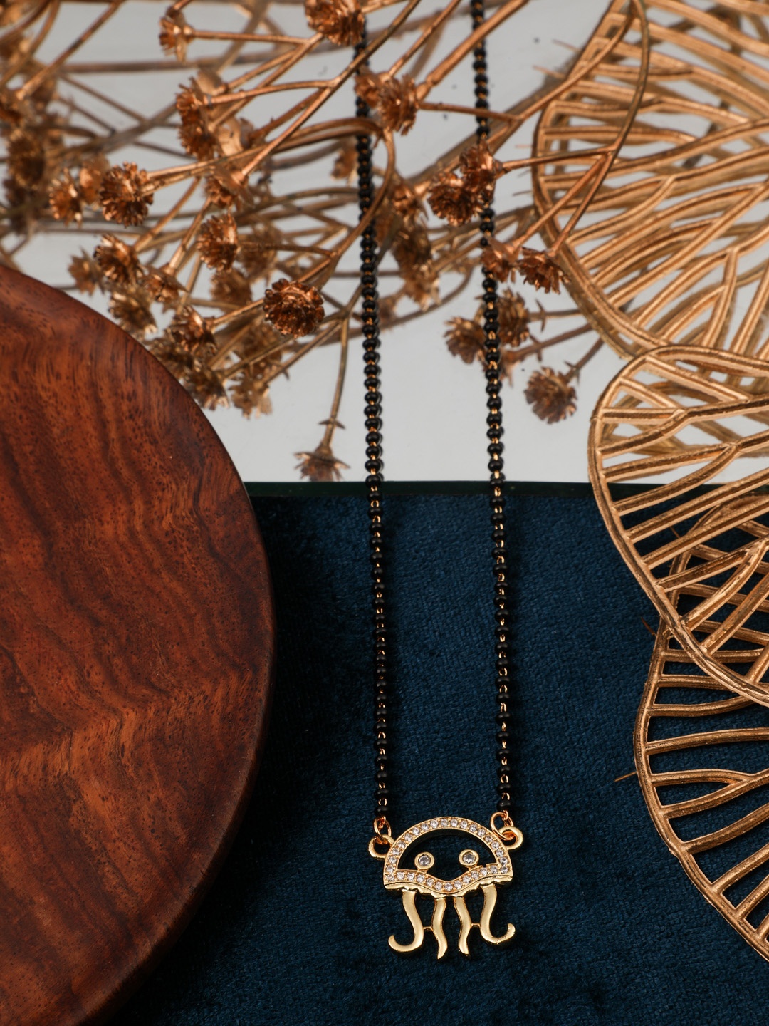 

Vita Bella Rose Gold-Plated & CZ-Studded Mangalsutra