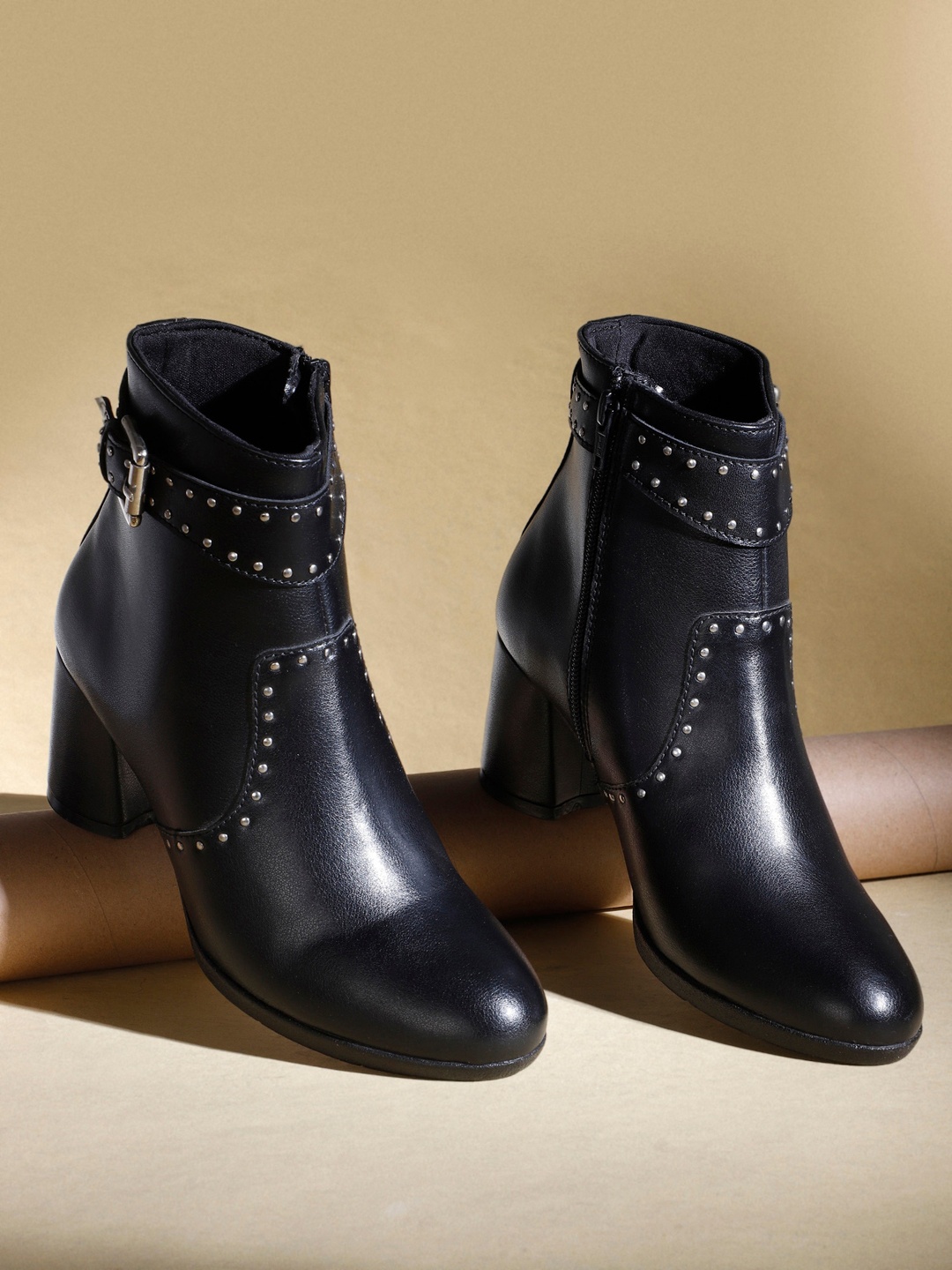 

ELLE Women Buckled Boots, Black