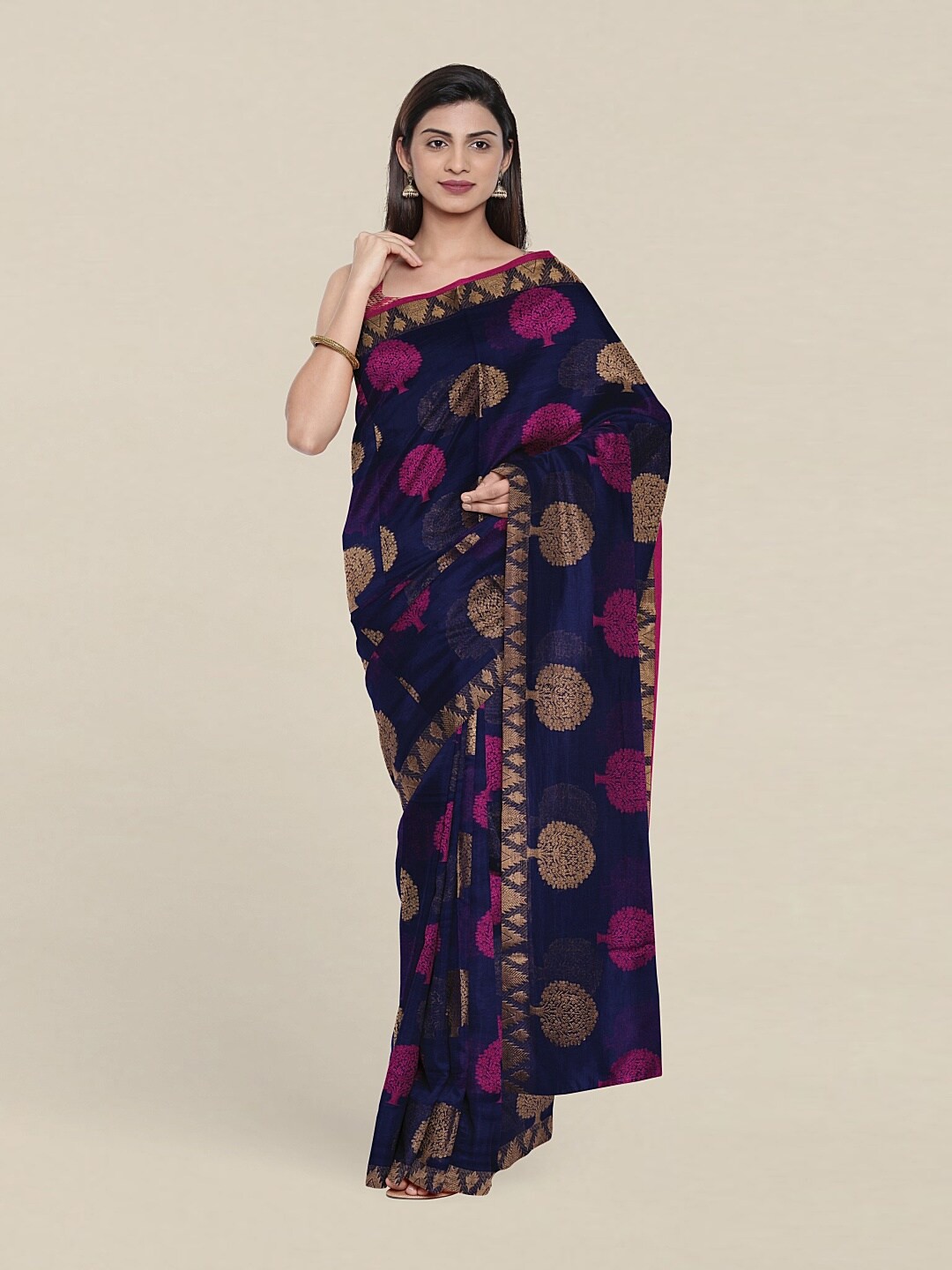 

Pothys Blue & Red Woven Design Saree