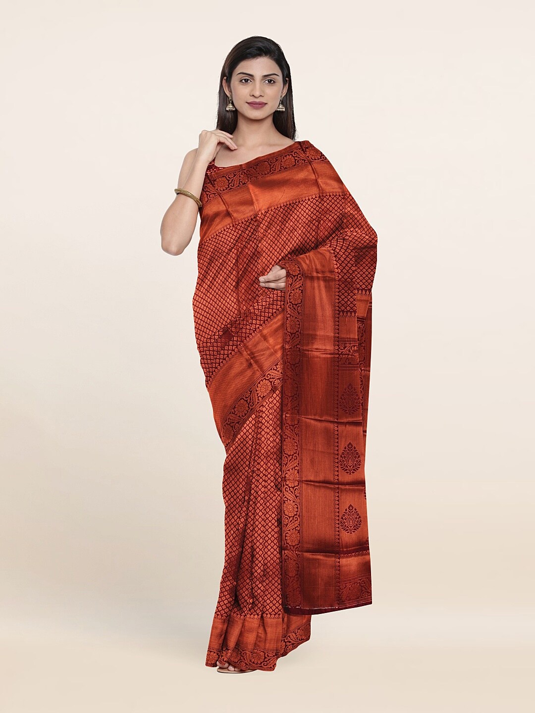 

Pothys Maroon Woven Design Zari Art Silk Saree