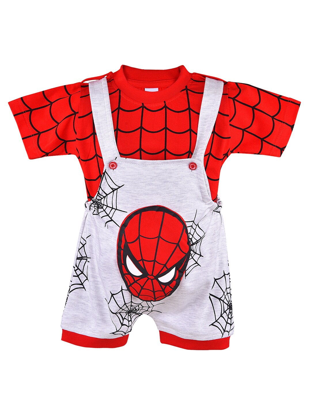 

Wish Karo Kids Boys Grey And Red Spiderman Print T Shirt With Shorts