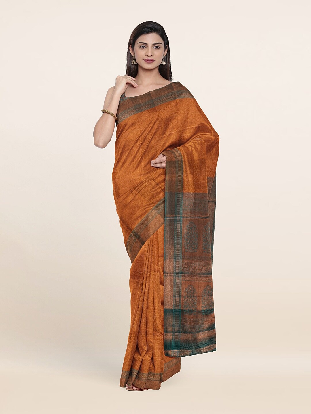 

Pothys Gold-Toned Woven Design Zari Art Silk Saree