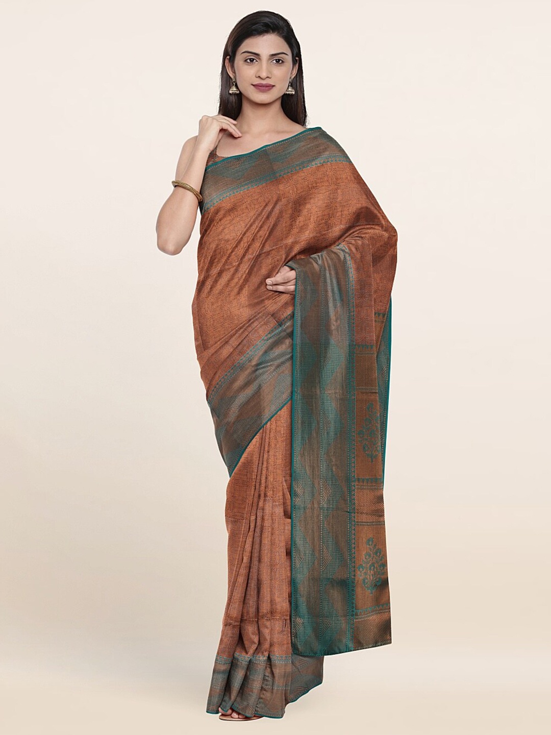 

Pothys Woven Design Art Silk Saree, Grey