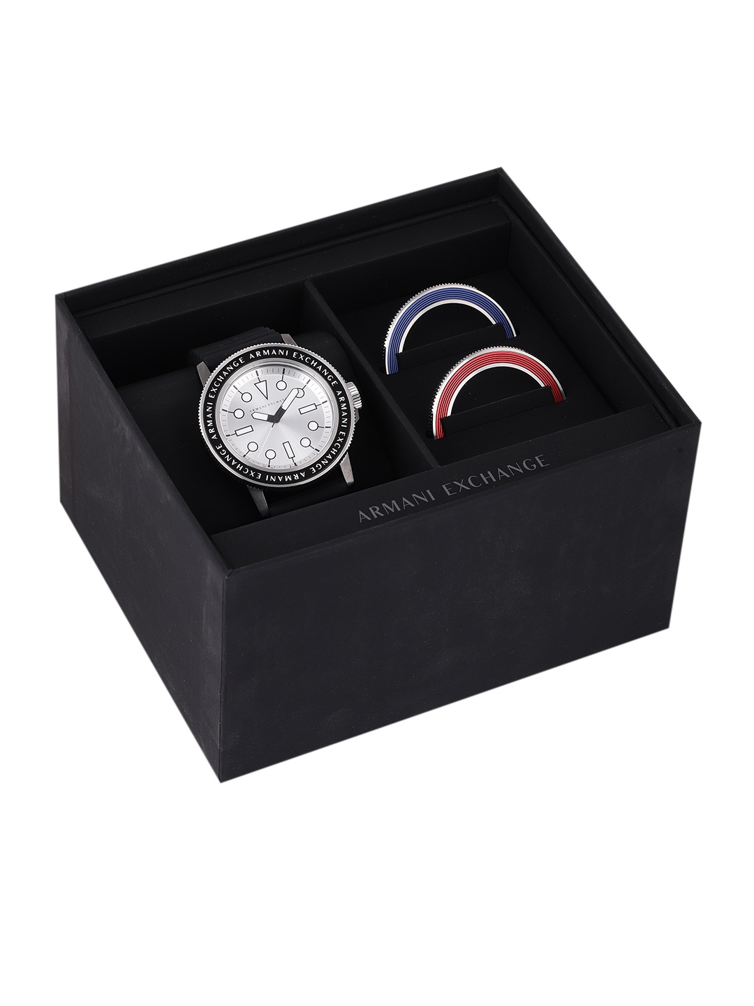 

Armani Exchange Men Silver-Toned Analogue Watch AX7136SET
