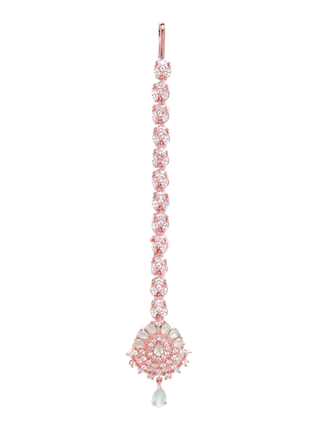 

JEWELS GEHNA Women Rose Gold Plated Maang Tika