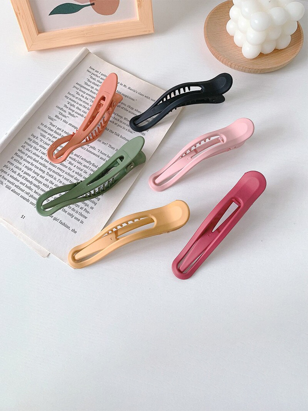 

Krelin Women Set of 6 Claw Clip, Pink