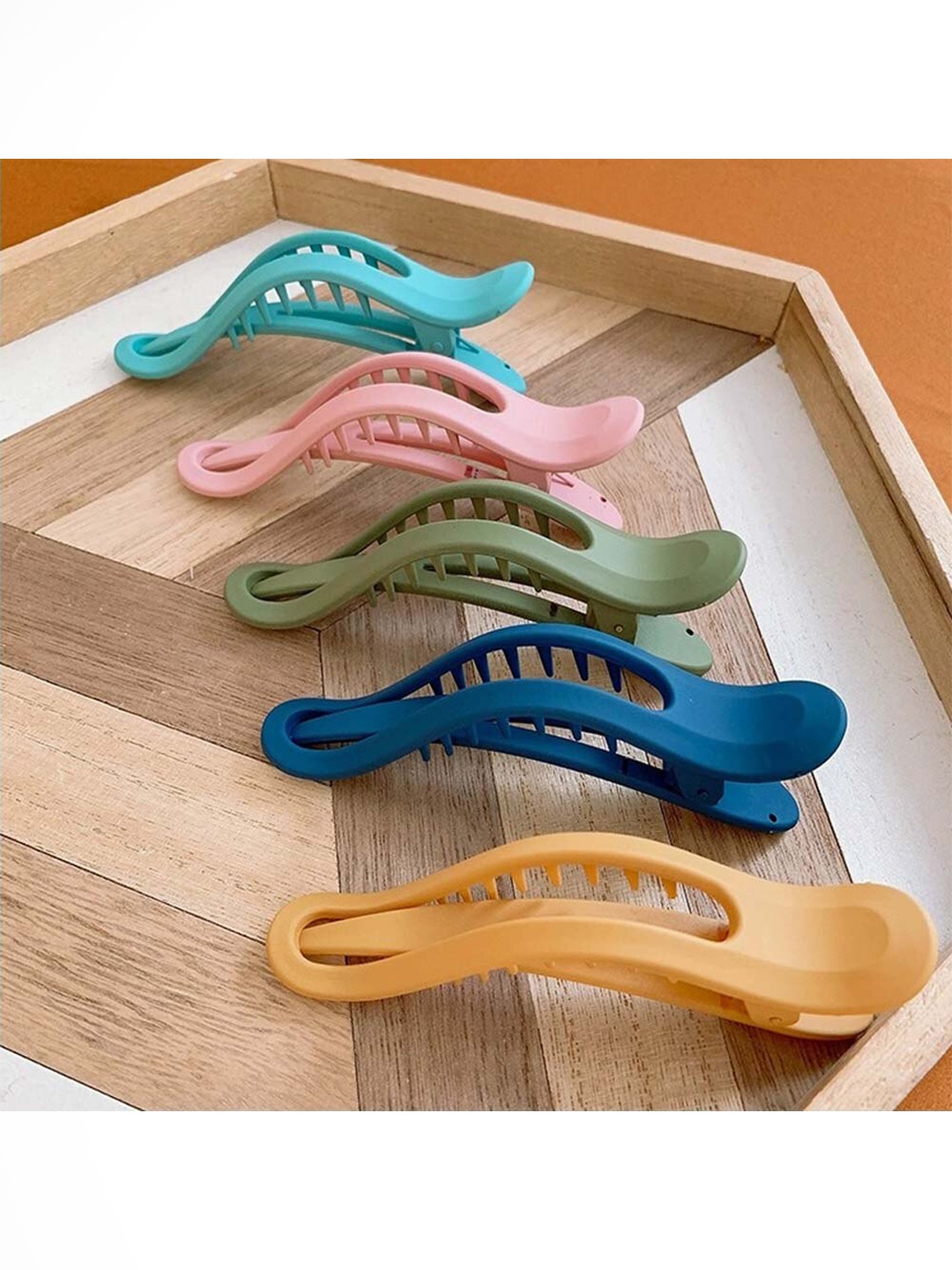 

Krelin Women Set of 5 Claw Clips, Blue