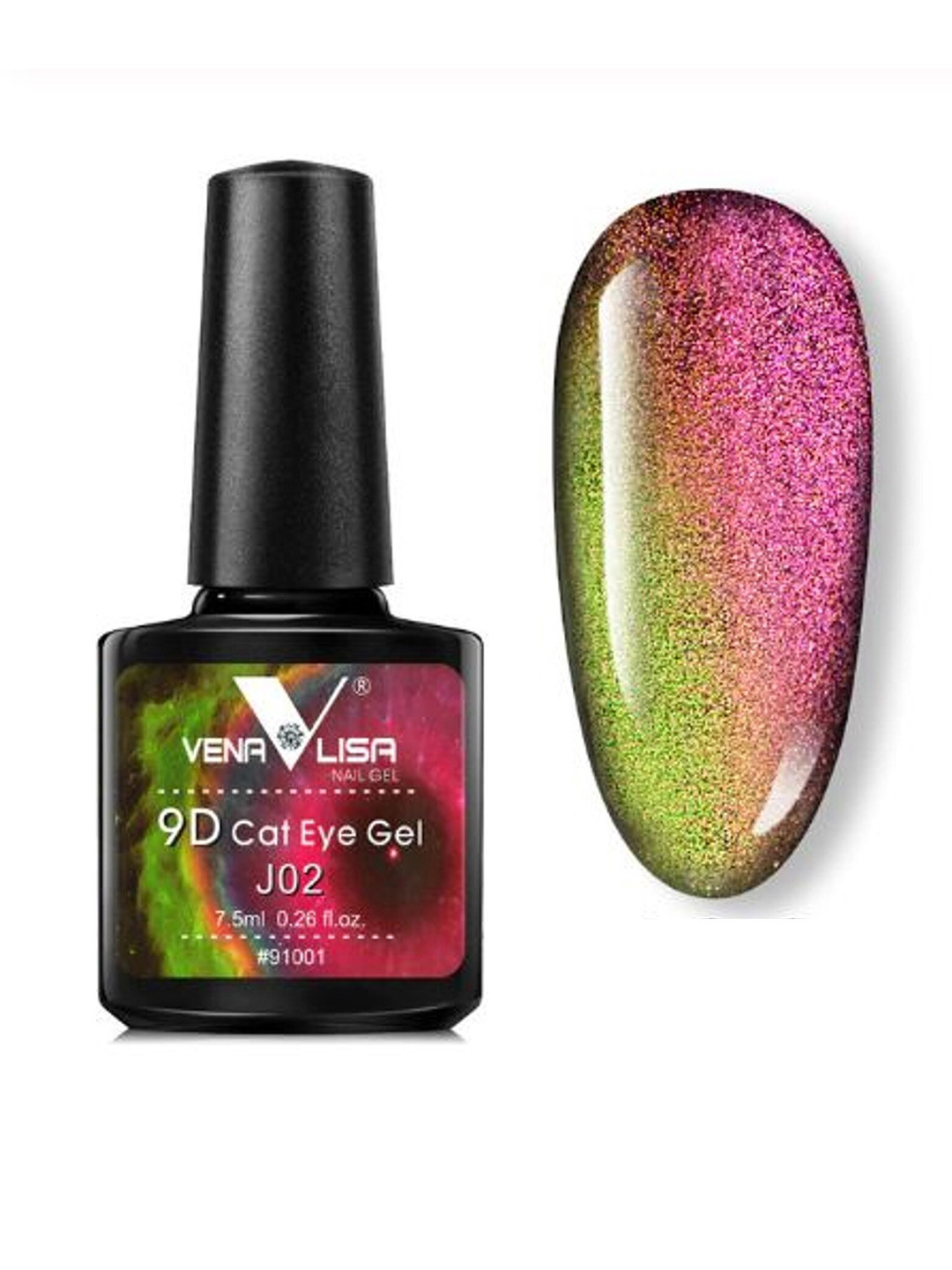 

VENALISA 9D Cat Eye Galaxy Magnetic UV / LED Soak Off Nail Gel Polish 7.5ml- Shade J02, Multi