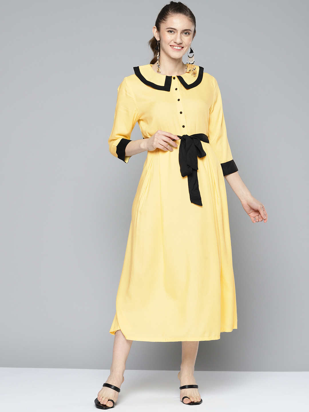 

HERE&NOW Woman Midi Dress, Yellow