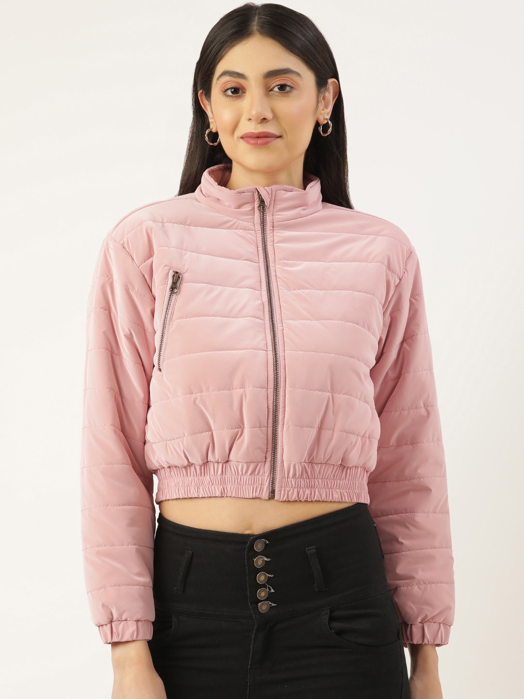 

FOREVER 21 Women Pink Bomber Jacket