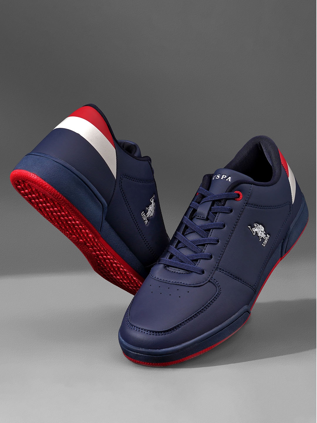 

U S Polo Assn Men Solid Sneakers, Navy blue