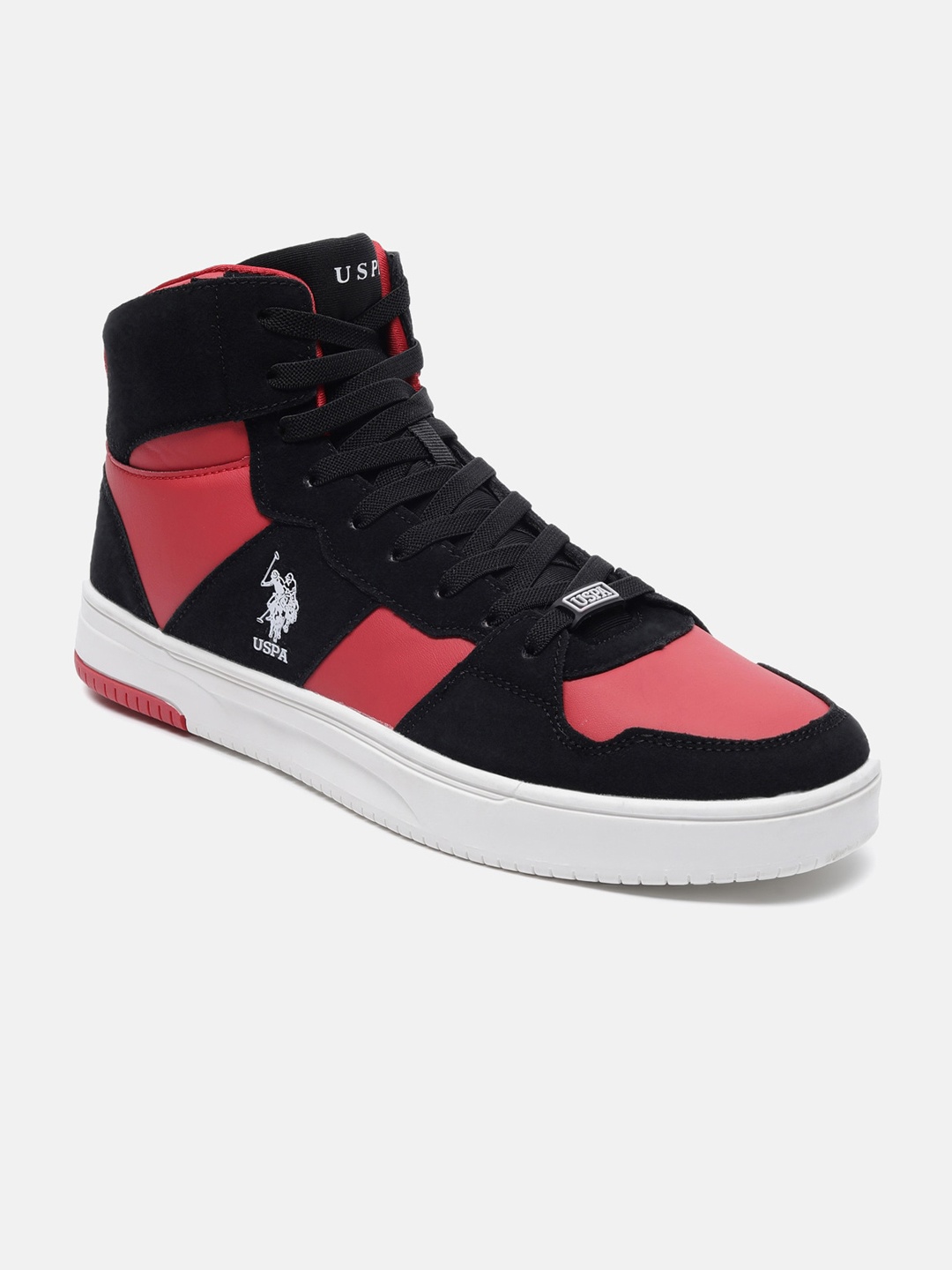 

U S Polo Assn Men Colourblocked Sneakers, Red