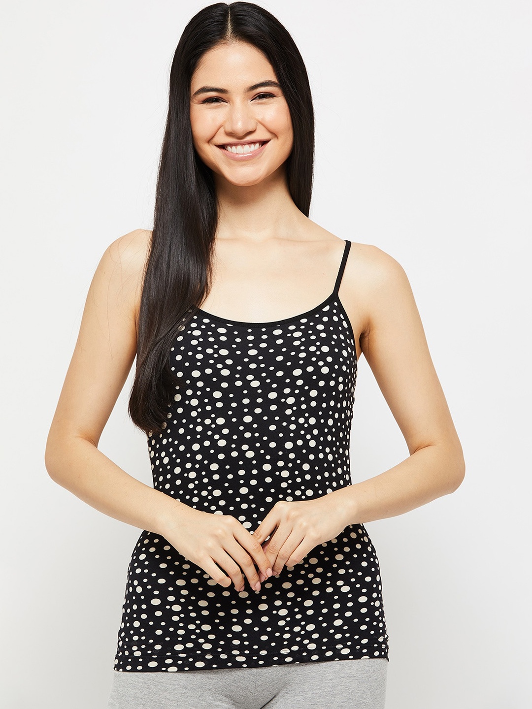 

max Women Printed Camisoles, Black