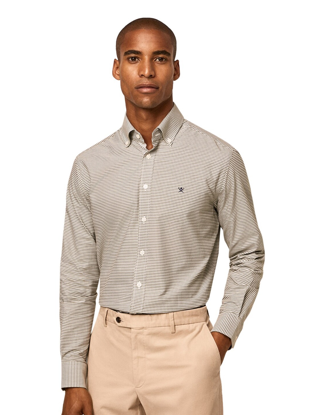 

HACKETT LONDON Men Horizontal Stripes Cotton Casual Shirt, White