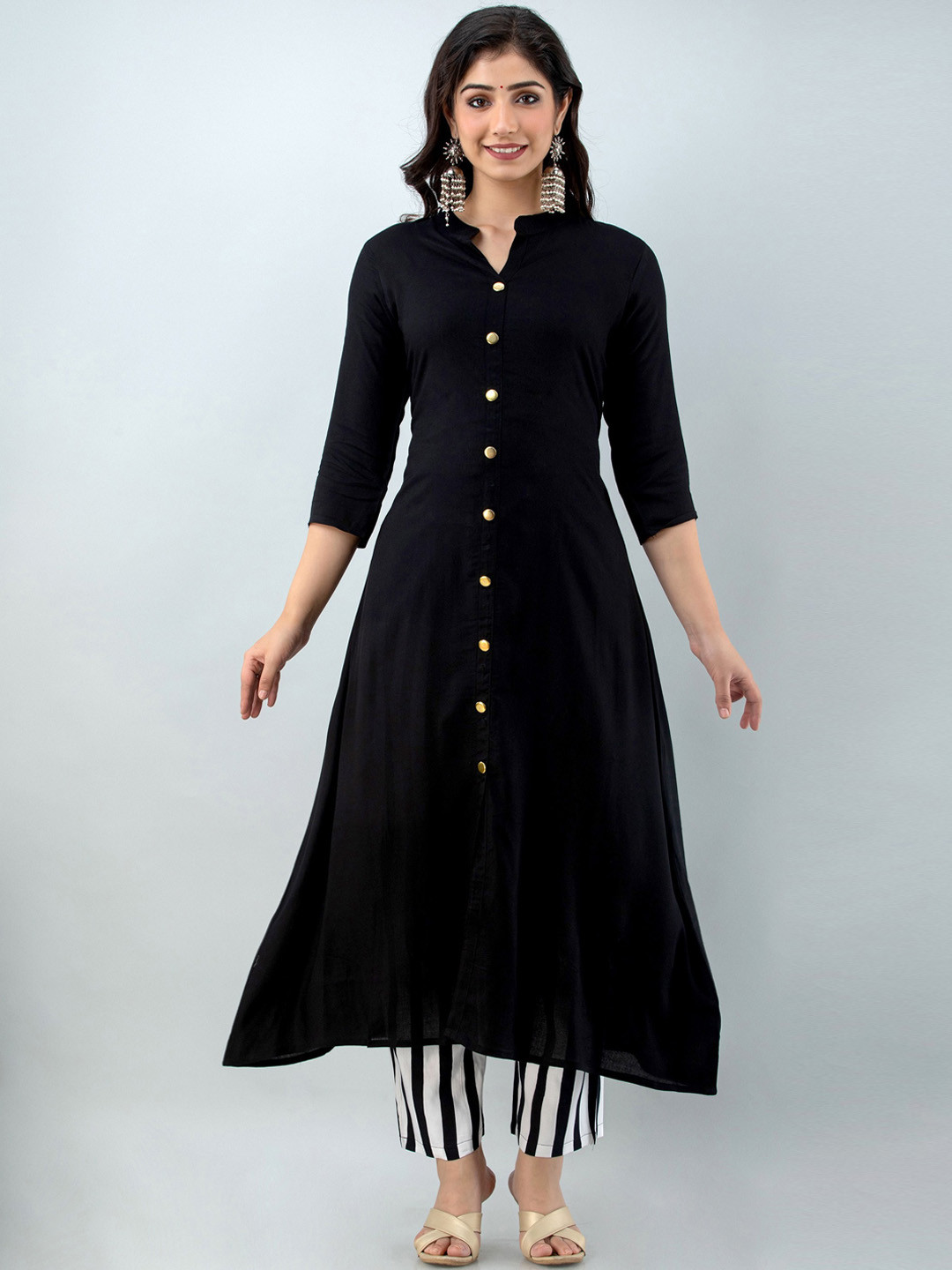 

Lovista Women Kurta with Trousers, Black