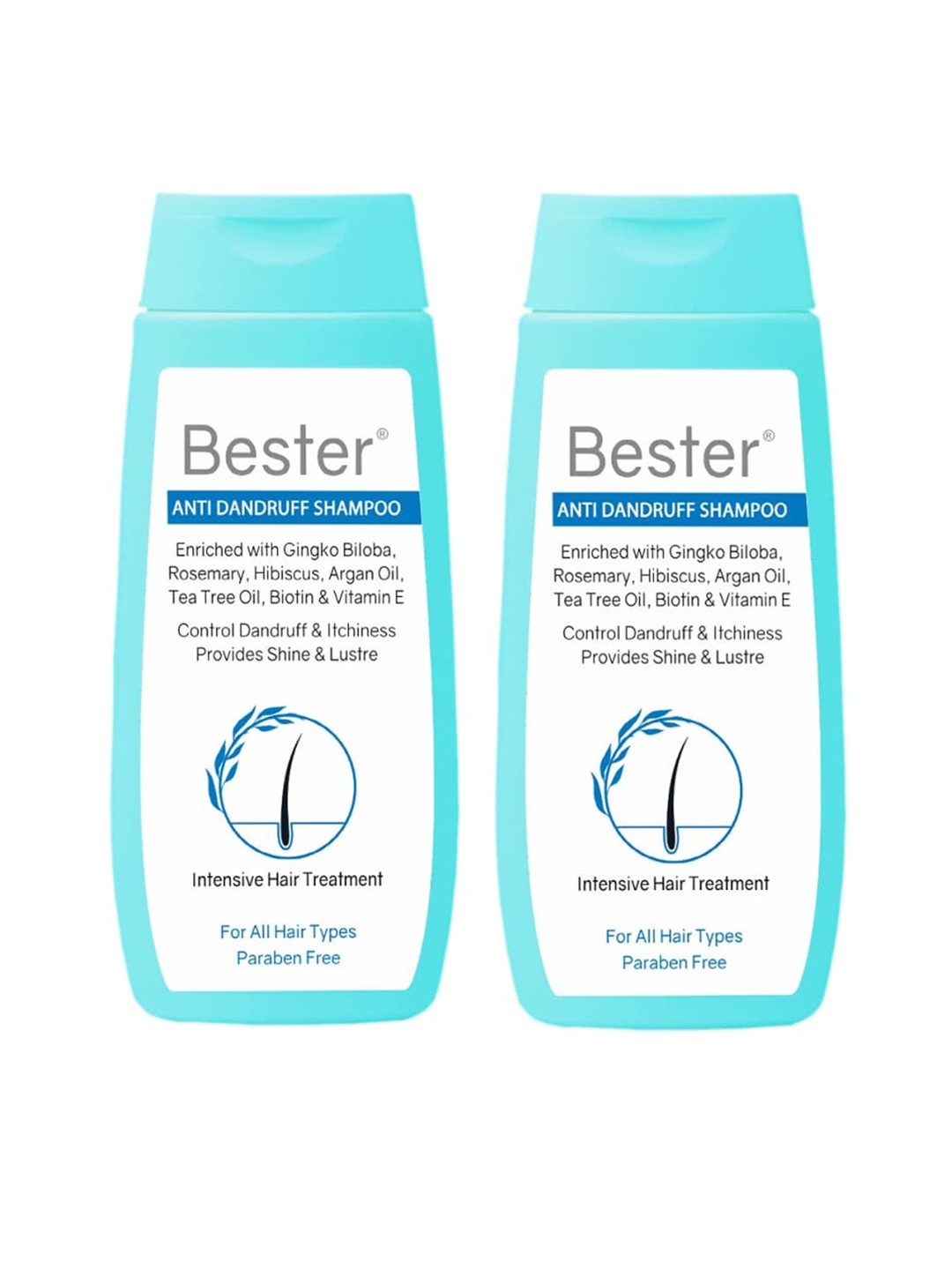 

Bester Set Of 2 Anti-Dandruff Shampoo, White