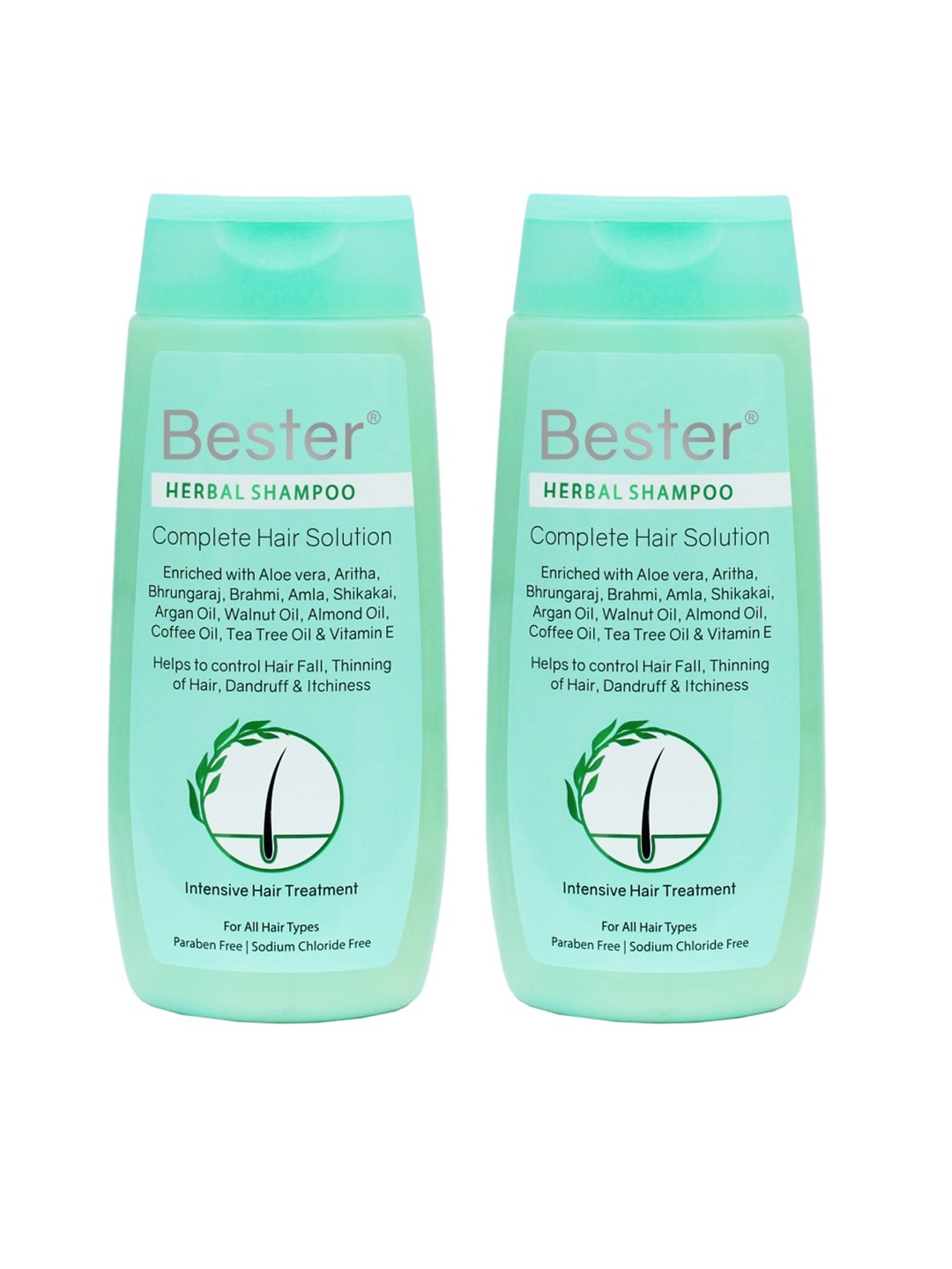 

Bester Set Of 2 Herbal Shampoo, Sea green