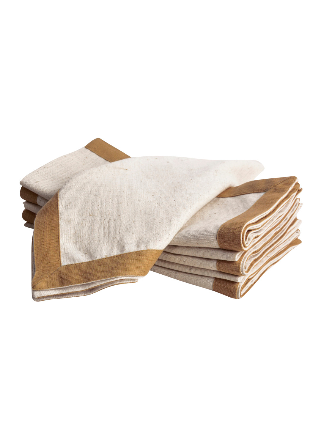 

StyleMyWay Set Of 6 Solid Cotton Table Napkins, Off white