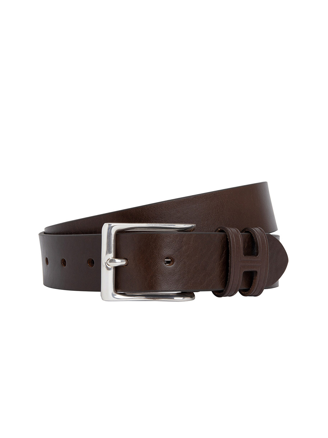 

HACKETT LONDON Men Leather Formal Belt, Brown